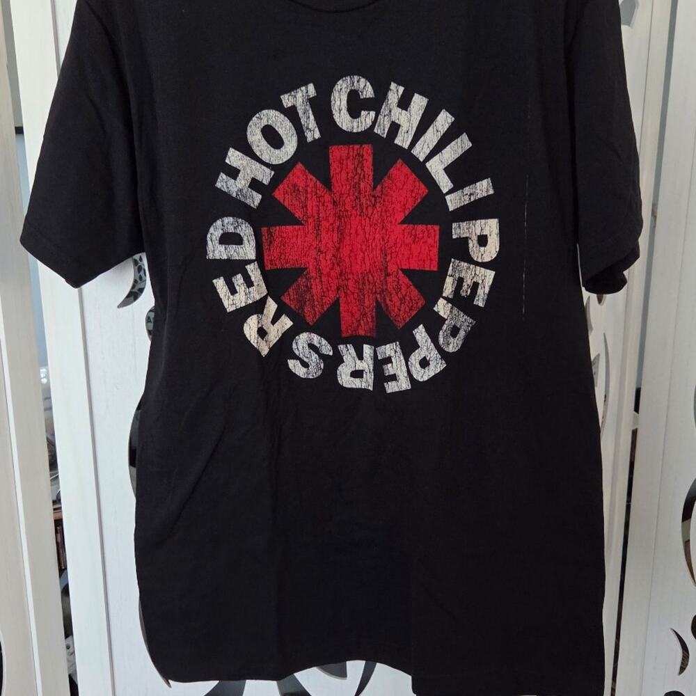 Red Hot Chili Peppers RHCP Classic Asterisk Logo T Shirt Black Medium NWOT 2019